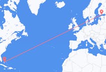 Flights from Nassau, the Bahamas to Helsinki, Finland