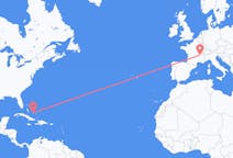 Flyrejser fra Deadman's Cay, Bahamas til Lyon, Frankrig