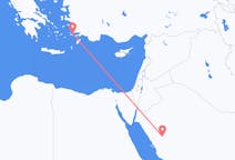 Flyreiser fra AlUla, Saudi-Arabia til Kos, Hellas