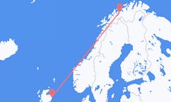 ノルウェーのソルクヨセンから、スコットランドのアバディーンまでのフライト