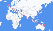 Flyreiser fra Biloela, Australia til Manchester, England