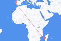 Flyrejser fra Toliara, Madagaskar til Lissabon, Portugal