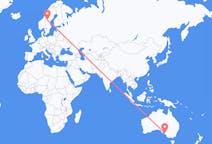 Flyg från Adelaide, Australien till Östersund, Sverige