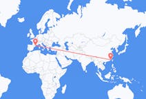 Flyreiser fra Xiamen, Kina til Perpignan, Frankrike