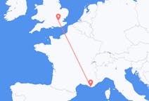 Flights from Toulon in France to London in England