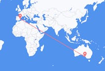 Flights from Kingscote, Australia to Valencia, Spain