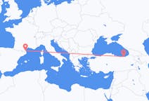 Flyg från Trabzon, Turkiet till Perpignan, Frankrike