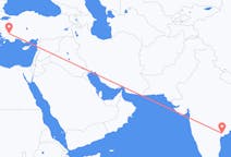 Flights from Vijayawada, India to Denizli, Turkey