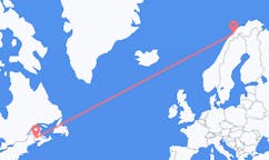 Flyreiser fra Fredericton, Canada til Bardufoss, Norge