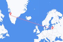 Vluchten van Kaunas, Litouwen naar Kangerlussuaq, Groenland