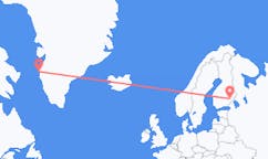 Flyreiser fra Sisimiut, Grønland til Nyslott, Finland