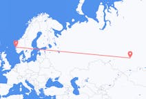 Flights from Krasnoyarsk, Russia to Bergen, Norway