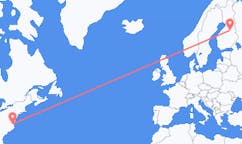 Flyrejser fra Norfolk til Kajaani