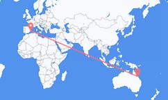 Flyreiser fra Hamilton Island, Australia til Ibiza, Spania