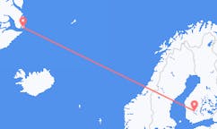 Flyg från Tammerfors, Finland till Ittoqqortoormiit, Grönland
