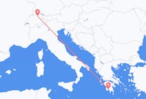 Vluchten van Kalamáta, Griekenland naar Zürich, Zwitserland