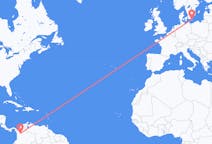 出发地 哥伦比亚从 麦德林目的地 丹麦博恩霍姆島的航班