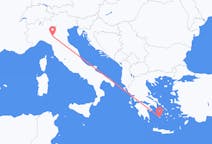 Flights from Plaka, Milos, Greece to Parma, Italy