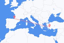 Flights from Biarritz, France to Denizli, Turkey