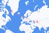 出发地 乌兹别克斯坦出发地 卡爾希目的地 格陵兰坎格鲁斯苏克的航班