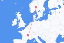 Flyg från Le Puy-en-Velay, Frankrike till Oslo, Frankrike