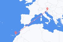 Flights from Ljubljana to Lanzarote