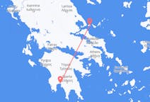 ギリシャのカラマタから、ギリシャのスキアトス島までのフライト