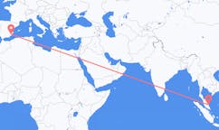 出发地 马来西亚关丹目的地 西班牙穆尔西亚的航班