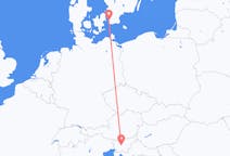 Flyreiser fra Ljubljana, Slovenia til Malmö, Sverige