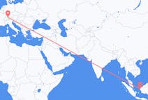 Flyreiser fra Pontianak, Indonesia til Friedrichshafen, Tyskland