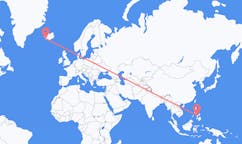 航班从菲律宾巴科洛德市到雷克雅维克市，冰岛塞尔