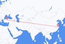 Flyreiser fra Hangzhou, Kina til Ankara, Tyrkia