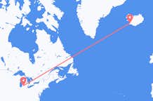 米国のカラマズーから、アイスランドのレイキャビク行きフライト