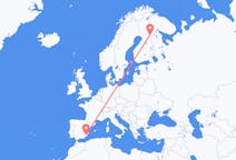 핀란드 쿠사모에서 출발해 스페인 무르시아로(으)로 가는 항공편