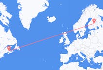 Flyreiser fra Moncton, Canada til Kuopio, Finland
