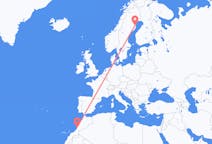 Flights from Agadir, Morocco to Skellefteå, Sweden