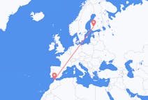 Flyg från Tanger, Marocko till Tammerfors, Finland