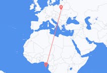 Flyrejser fra São Tomé til Lublin