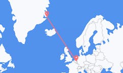 Vluchten van Maastricht, Nederland naar Ittoqqortoormiit, Groenland