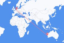 Flyg från Geraldton, Australien till Düsseldorf, Tyskland