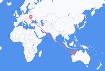 Vluchten van Newman, Australië naar Bacau, Roemenië