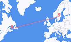 Flyreiser fra Les Îles-de-la-Madeleine, Quebec, Canada til Örebro, Sverige