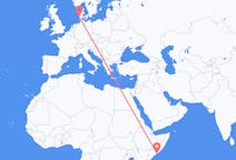 Flights from Mogadishu in Somalia to Esbjerg in Denmark