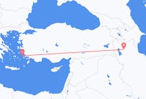 出发地 伊朗大不里士目的地 希腊萊羅斯島的航班