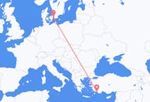 Flyreiser fra København, Danmark til Dalaman, Tyrkia