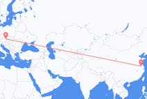 Flyg från Yangzhou, Kina till Vienna, Österrike
