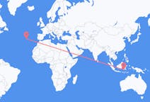 Vluchten van Makassar, Indonesië naar Ponta Delgada, Portugal
