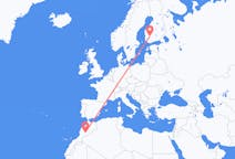 Flyreiser fra Quarzazate, Marokko til Tammerfors, Finland