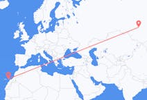 Flights from Tomsk, Russia to Fuerteventura, Spain