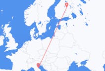 Vluchten van Kuopio, Finland naar Rimini, Italië